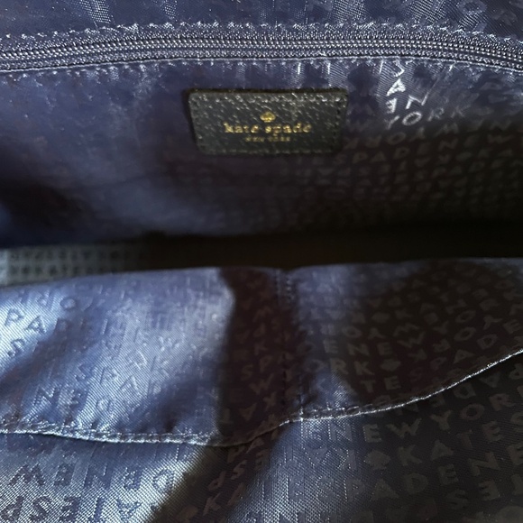 Navy and white leather Kate Spade bag - Picture 3 of 3